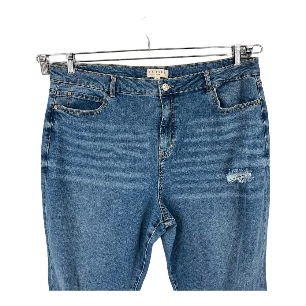 Eloquii Jeans Classic Fit stretch denim Mom size 18 - Picture 2 of 4